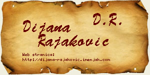 Dijana Rajaković vizit kartica